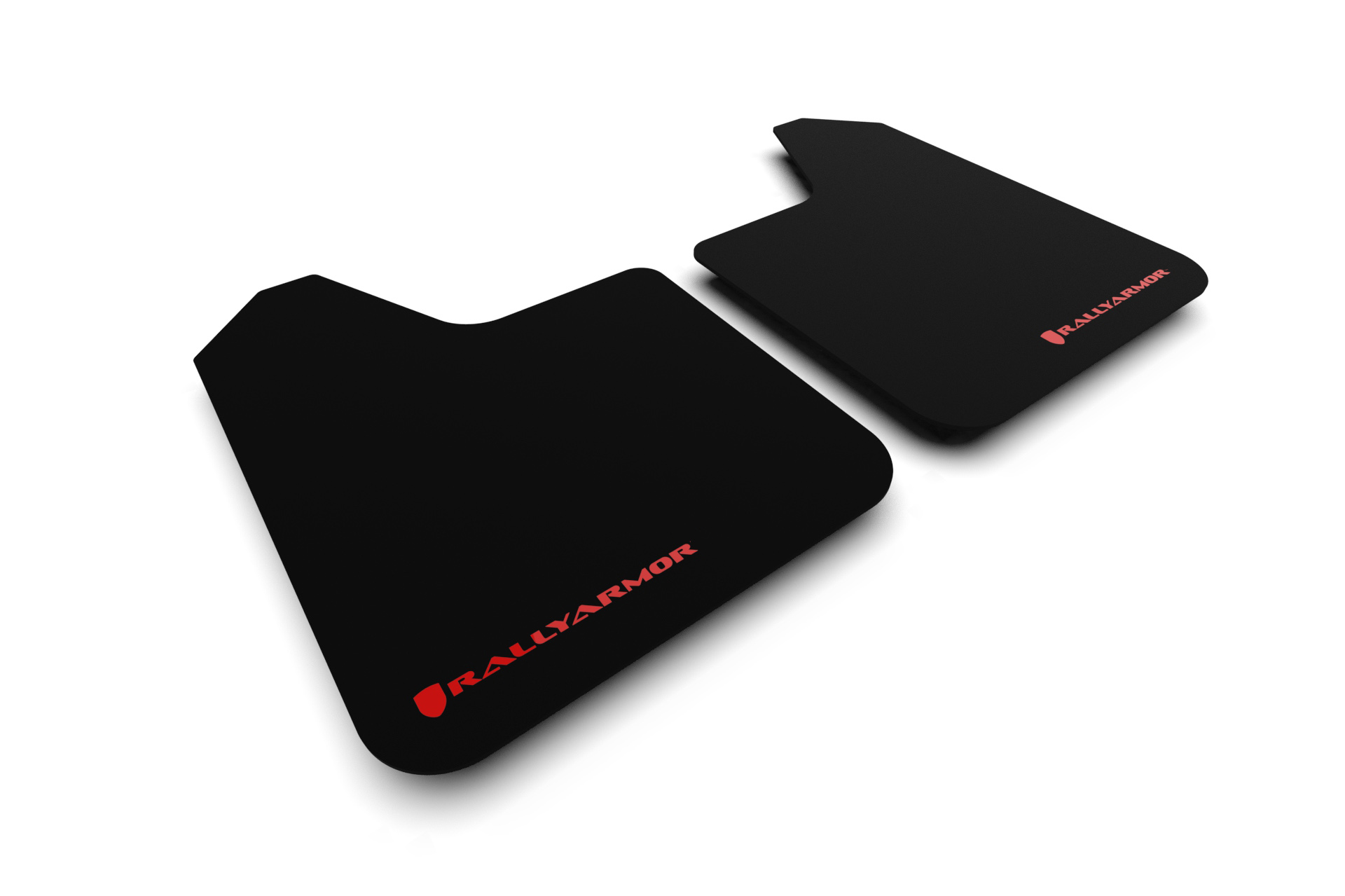 Rally Armor MF12-BAS-RD-LRT - Universal Basic Mud Flap w/ Red Logo - Pair