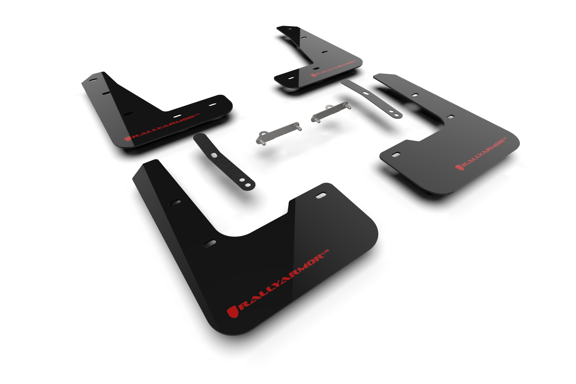 Rally Armor MF120-UR-BLK-RD - 2024-25 Hyundai Elantra N/N Line Black Mud Flap w/Red Logo