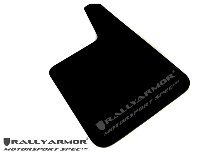 Rally Armor MF20-MSUR-BK/GY - Universal Fit (No Hardware) Motorsport Spec Black UR Mud Flap w/ Gray Logo