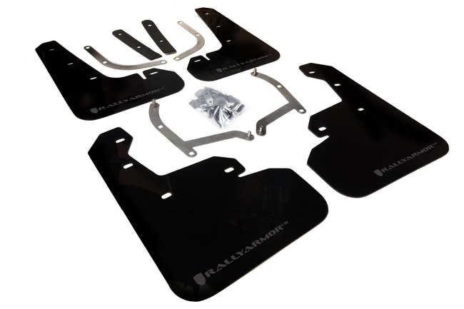 Rally Armor MF45-UR-BLK/GRY - 17-23 Subaru Impreza 4D/5D Black UR Mud Flap w/Grey Logo