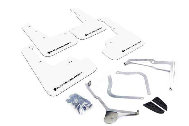 Rally Armor MF32-UR-WH/BLK - 15-21 Subaru WRX/STI White UR Mud Flap w/Black Logo Rally Armor MF32-UR-WH/BLK - 15-21 Subaru WRX/STI White UR Mud Flap w/Black Logo