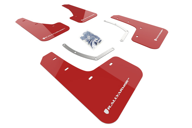 Rally Armor MF49-UR-RD/WH - 18-25 Subaru Ascent Red UR Mud Flap w/White Logo Rally Armor MF49-UR-RD/WH - 18-25 Subaru Ascent Red UR Mud Flap w/White Logo