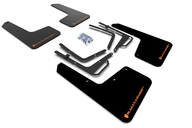Rally Armor MF53-UR-BLK/OR -  2017-2020 Ford Raptor Raptor - Black Mud Flap/Orange Logo