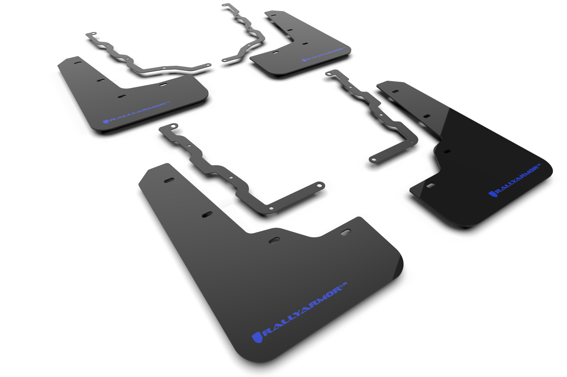 Rally Armor MF86-UR-BLK-BL - 20-25 Ford Puma ST Black Mud Flap w/Blue Logo