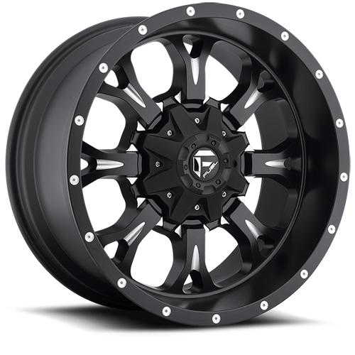 Fuel Wheels D51717909850 - Aluminum Wheels 17X9 Krank D517 6 On 135/6 On 139.7 Matte Black Milled 106.4 Bore 1 Offset Fuel Off Road Wheels