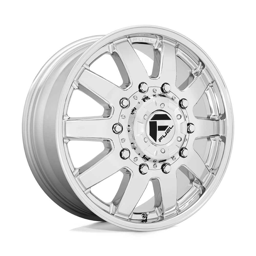 Fuel Wheels D5362082A9 - Dually Wheels 20X8.25 Maverick Dually D536 10 On 225 Chrome 170.1 Bore 105 Offset 7 Spoke Front Dually Fuel Off Road Wheels