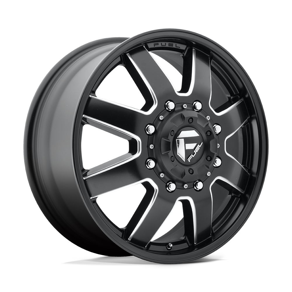 Fuel Wheels D538208293F - Dually Wheels 20X8.3 Maverick Dually D538 8 On 210 Black Milled 154.3 Bore 122 Offset 7 Spoke Front Dually Fuel Off Road Wheels