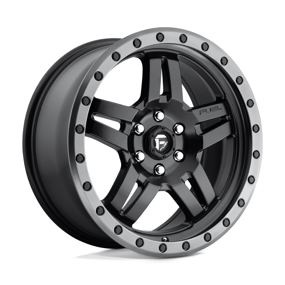 Fuel Wheels D55718809455 - D557 Anza 18X8 Matte Black Gun Metal Ring