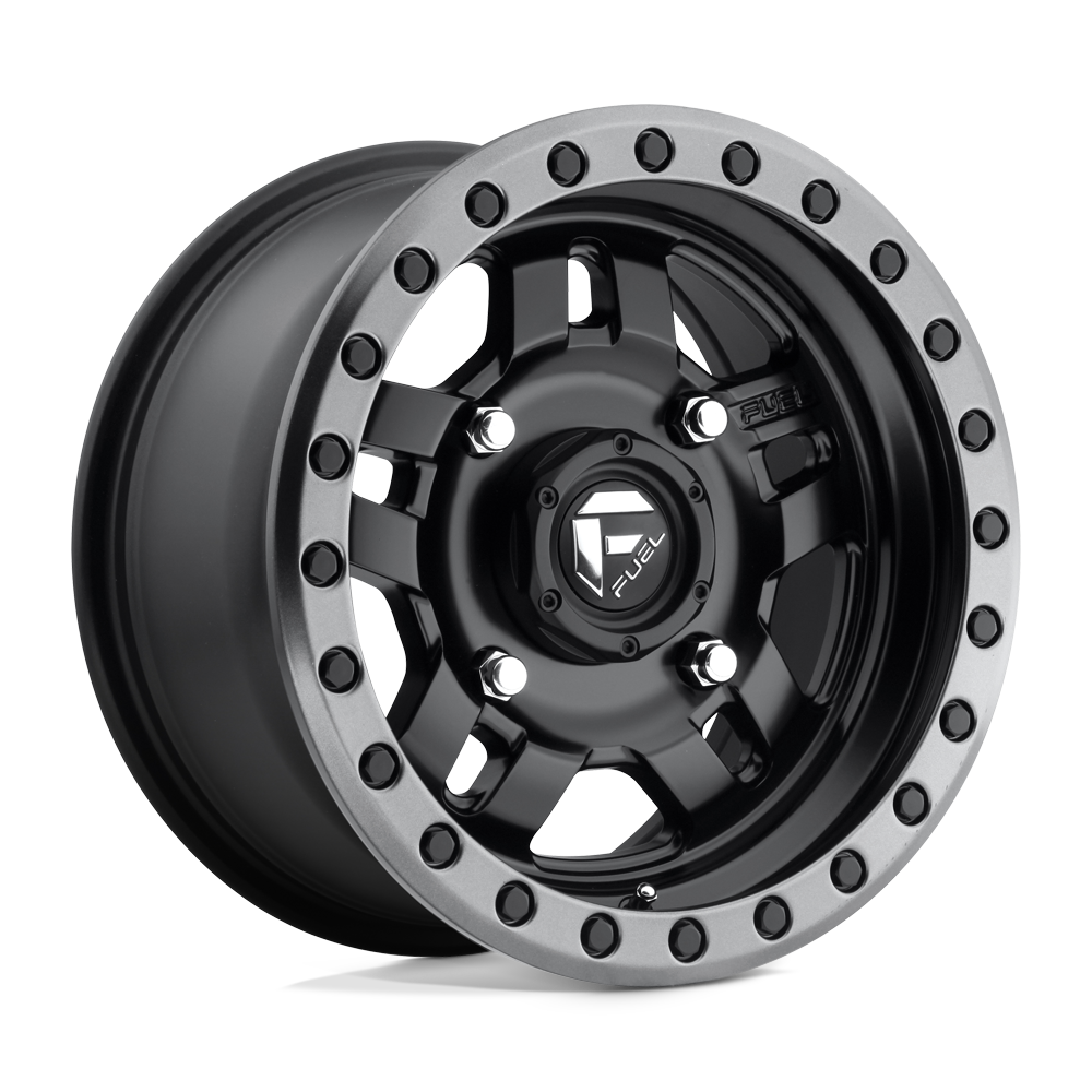 Fuel Wheels D5571570A554 - Aluminum Wheels 15X7 Anza UTV D557 4 On 156 Matte Black Beadlock 132 Bore 38 Offset 5 Spoke Fuel Off Road Wheels