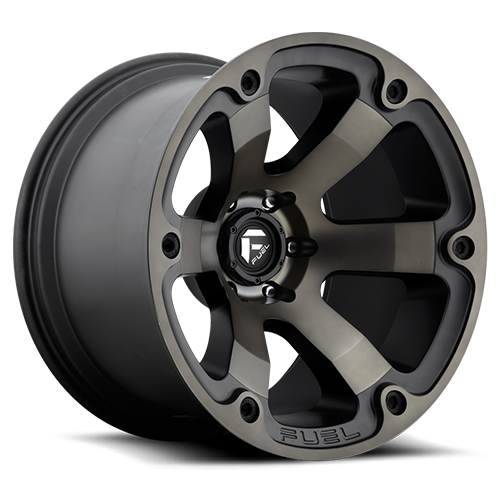 Fuel Wheels D56420901750 - Aluminum Wheels 20X9 Beast D564 8 On 170 Matte Black/Machined Dark Tint 125.1 Bore 1 Offset 6 Spoke Fuel Off Road Wheels