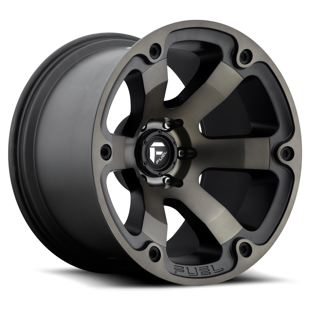 Fuel Wheels D56417908350 - Aluminum Wheels 17X9 Beast D564 6 On 139.7 Matte Black/Machined Dark Tint 108 Bore 1 Offset 6 Spoke Fuel Off Road Wheels