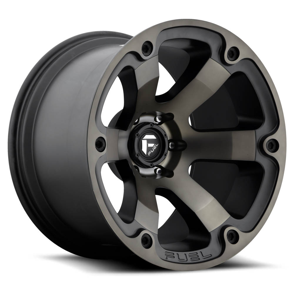 Fuel Wheels D56420908760 - Aluminum Wheels 20X9 Beast D564 6 On 114.3 Matte Black/Machined Dark Tint 66.3 Bore 25 Offset 6 Spoke Fuel Off Road Wheels