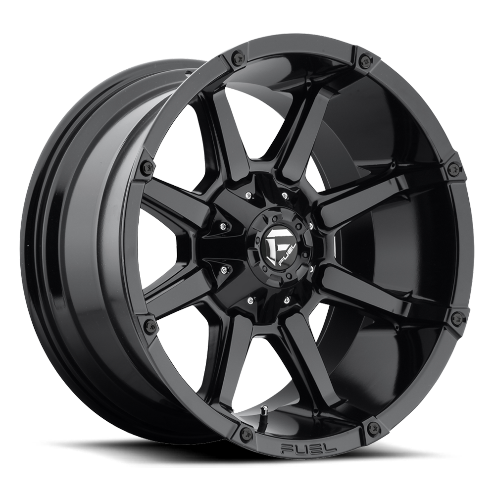 Fuel Wheels D57520909857 - Aluminum Wheels 20X9 Coupler D575 6 On 135/6 On 139.7 Gloss Black 106.4 Bore 20 Offset 8 Spoke Fuel Off Road Wheels