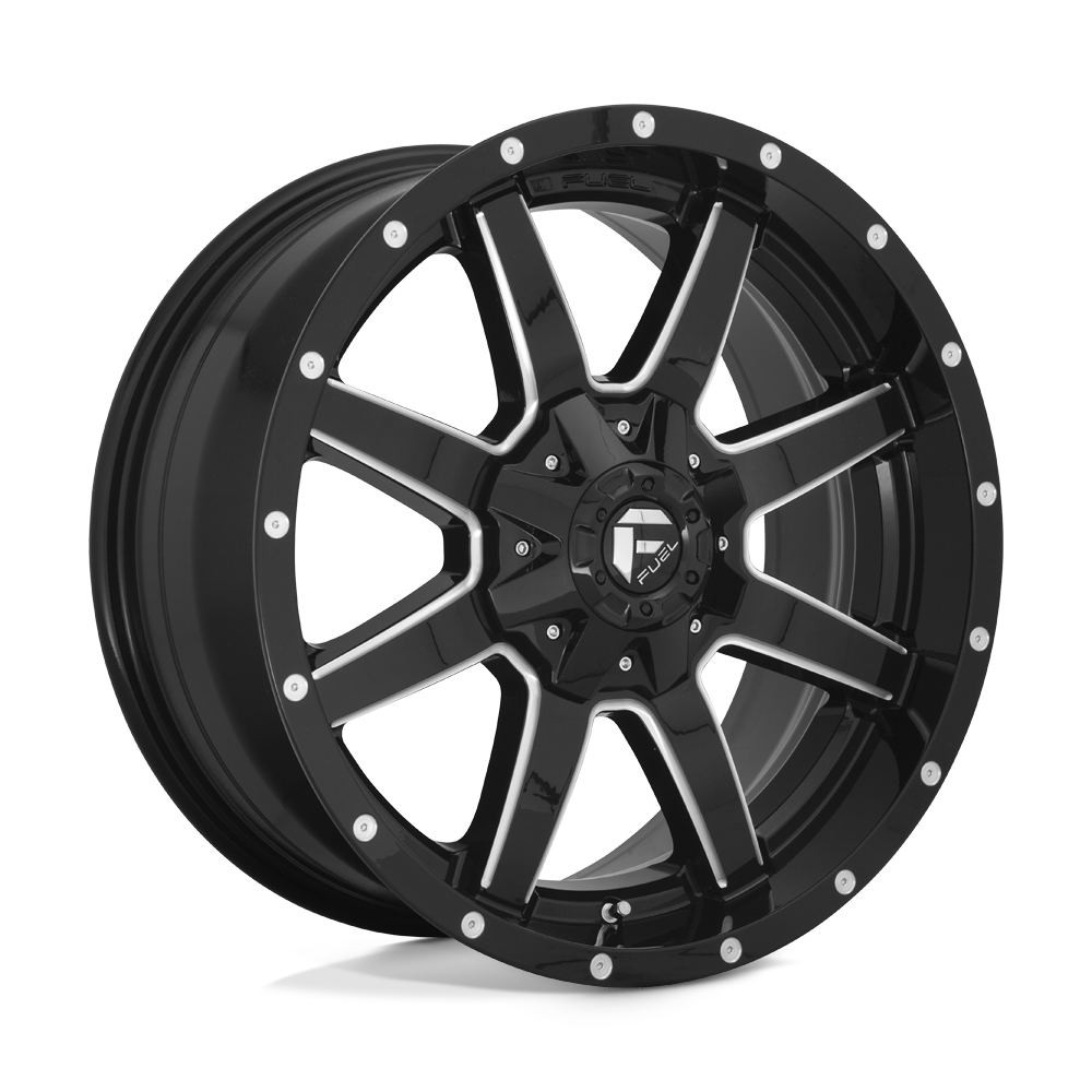 Fuel Wheels D61020007047 - Aluminum Wheels 20X10 Maverick D610 5 On 139.7/5 On 150 Gloss Black/Milled 110.3 Bore -18 Offset Fuel Off Road Wheels