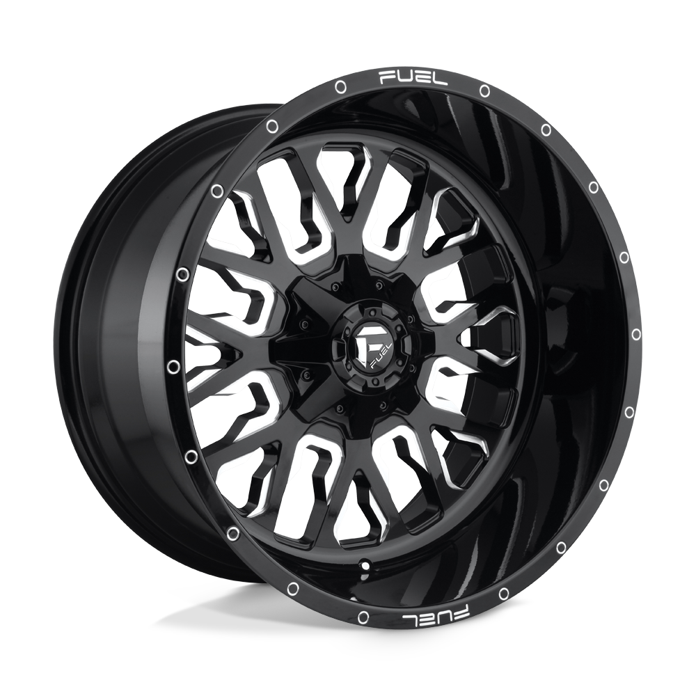 Fuel Wheels D61120009846 - Aluminum Wheels 20X10 Stroke D611 6 On 135/6 On 139.7 Gloss Black Milled 106.1 Bore -19 Offset Fuel Off Road Wheels Fuel Wheels D61120009846 - Aluminum Wheels 20X10 Stroke D611 6 On 135/6 On 139.7 Gloss Black Milled 106.1 Bore -19 Offset Fuel Off Road Wheels