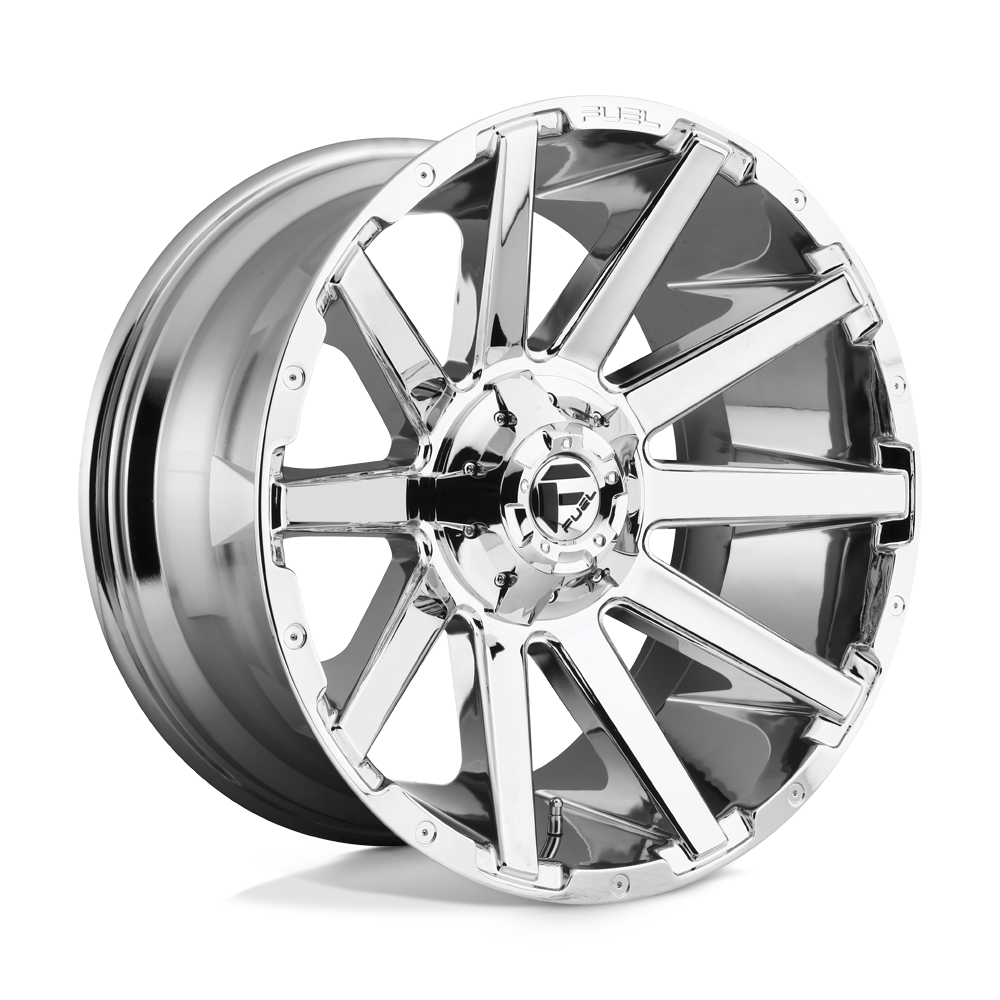 Fuel Wheels D61420908250 - Aluminum Wheels 20X9 Contra D614 8 On 165.1 Chrome 125.2 Bore 1 Offset Multi Spoke Fuel Off Road Wheels