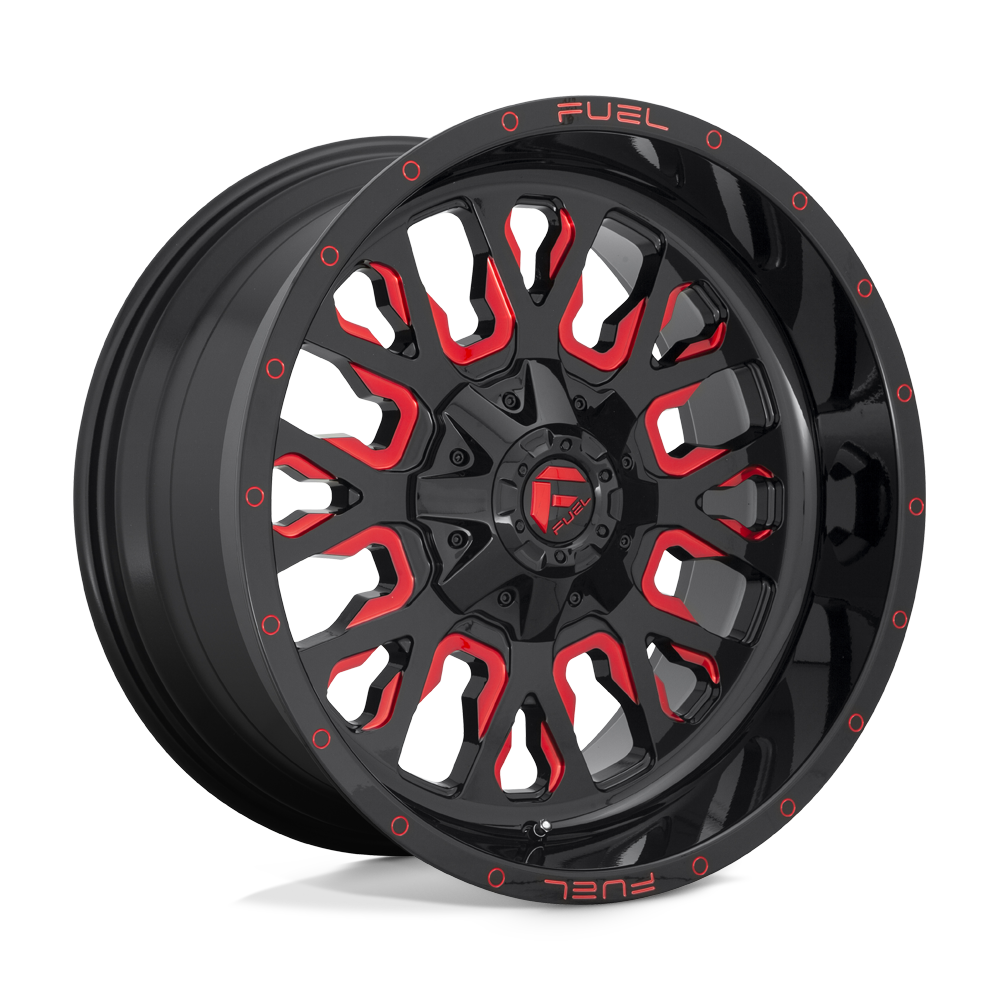 Fuel Wheels D61220002647 - Aluminum Wheels 20X10 Stroke D612 5 On 114.3/5 On 127 Gloss Red/Milled 78.1 Bore -18 Offset Fuel Off Road Wheels Fuel Wheels D61220002647 - Aluminum Wheels 20X10 Stroke D612 5 On 114.3/5 On 127 Gloss Red/Milled 78.1 Bore -18 Offset Fuel Off Road Wheels