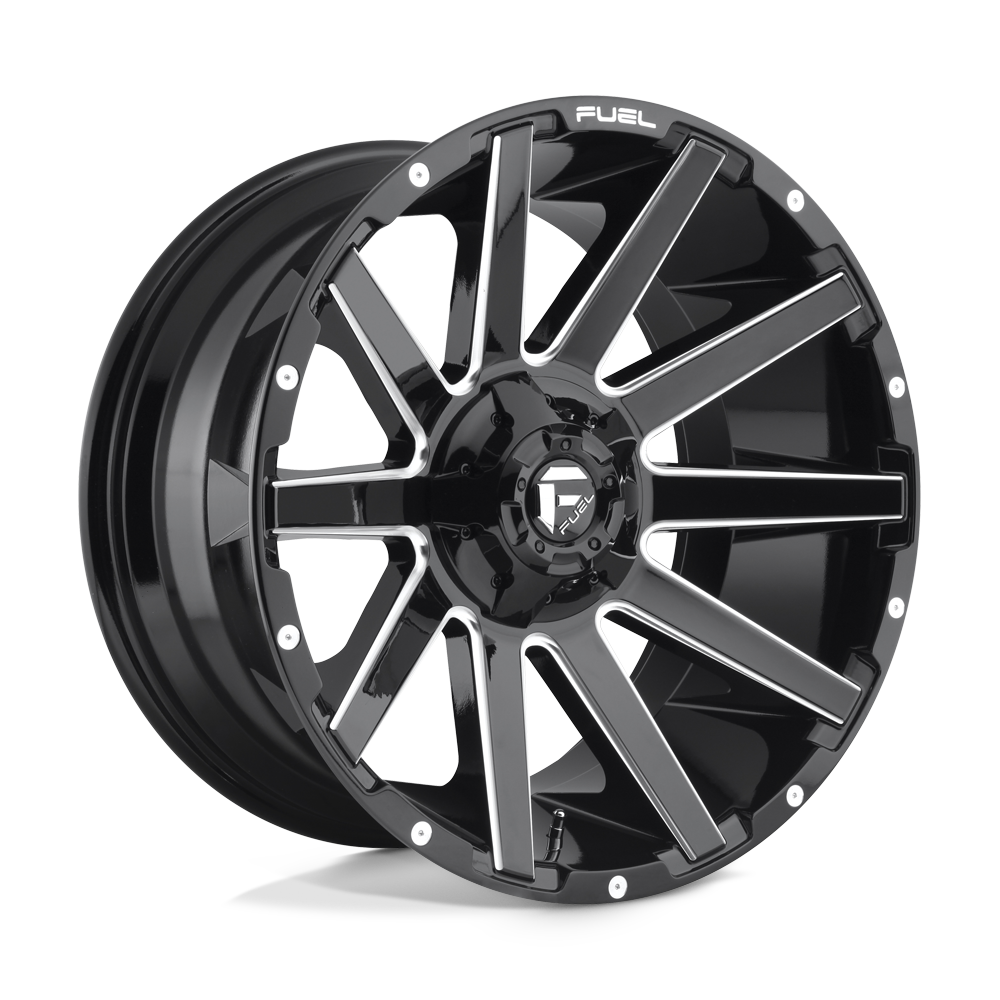 Fuel Wheels D61520001847 - D615 Contra 20X10 Gloss Black Milled Fuel Wheels D61520001847 - D615 Contra 20X10 Gloss Black Milled