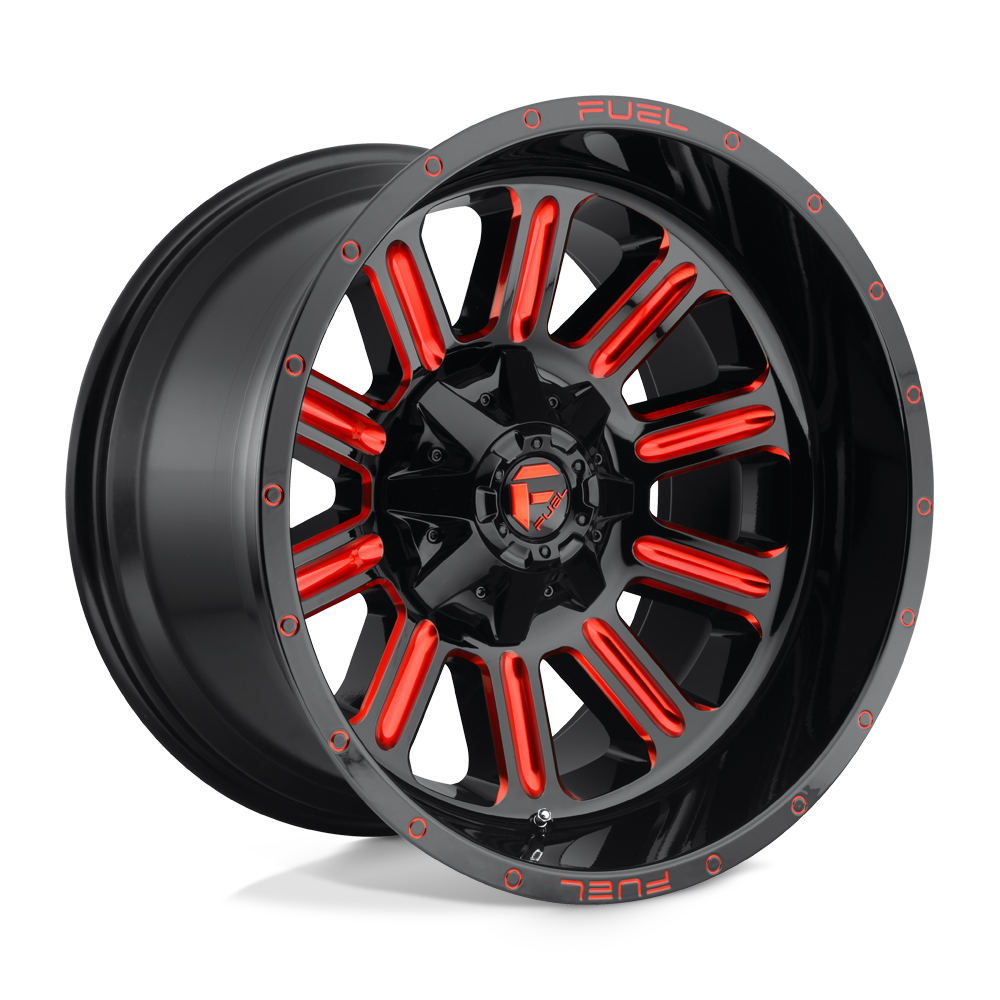 Fuel Wheels D62122207047 - Aluminum Wheels 22X12 Hardline D621 5 On 139.7/5 On 150 Gloss Black/Candy Red 110.3 Bore -44 Offset Fuel Off Road Wheels Fuel Wheels D62122207047 - Aluminum Wheels 22X12 Hardline D621 5 On 139.7/5 On 150 Gloss Black/Candy Red 110.3 Bore -44 Offset Fuel Off Road Wheels