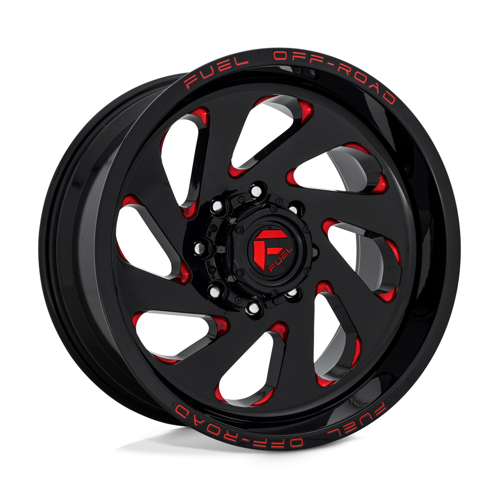 Fuel Wheels D63820208947 - D638 Vortex 20X12 Gloss Black Red Tinted Clear