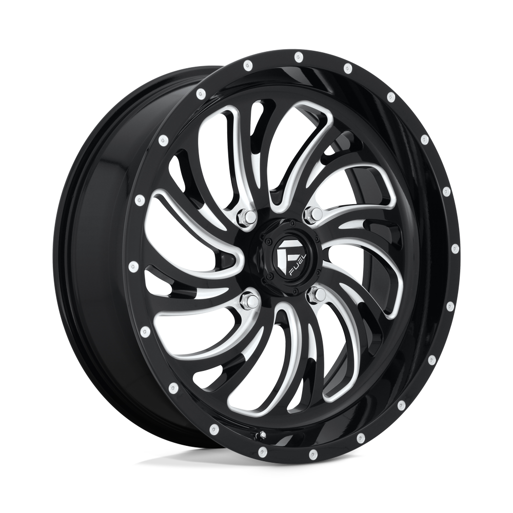 Fuel Wheels D6412270A644 - D641 Kompressor Utv 22X7 Gloss Black Milled