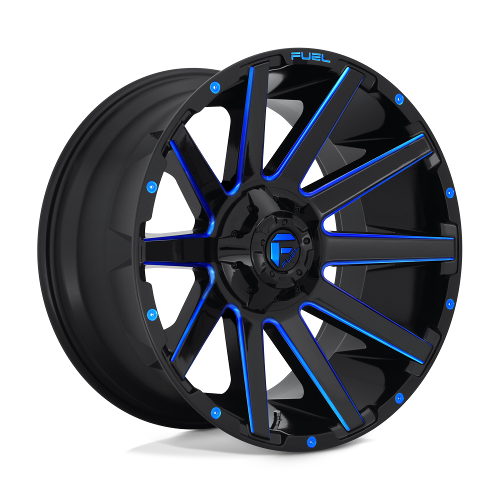 Fuel Wheels D64422209846 - D644 Contra 22X12 Gloss Black Blue Tinted Clear Fuel Wheels D64422209846 - D644 Contra 22X12 Gloss Black Blue Tinted Clear