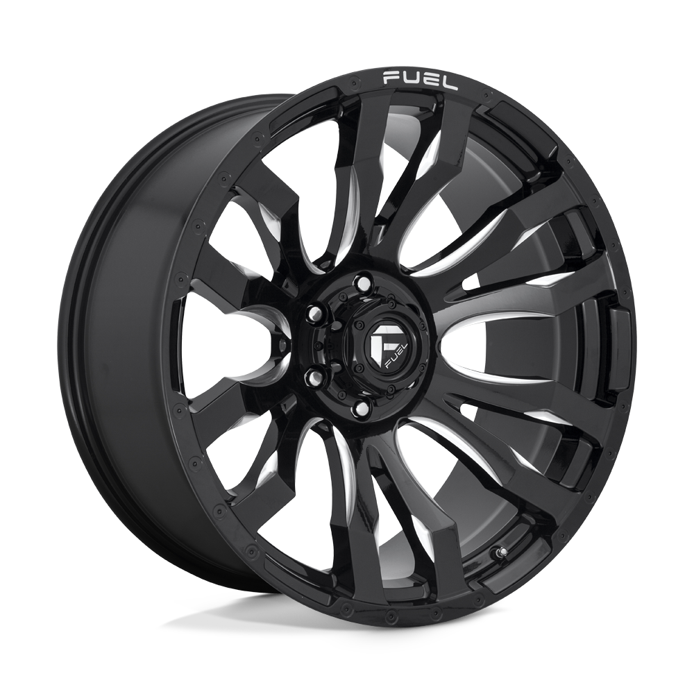 Fuel Wheels D67318908957 - Aluminum Wheels 18X9 Blitz D673 6 On 135 Gloss Black Milled 87.1 Bore 20 Offset Multi Spoke Fuel Off Road Wheels