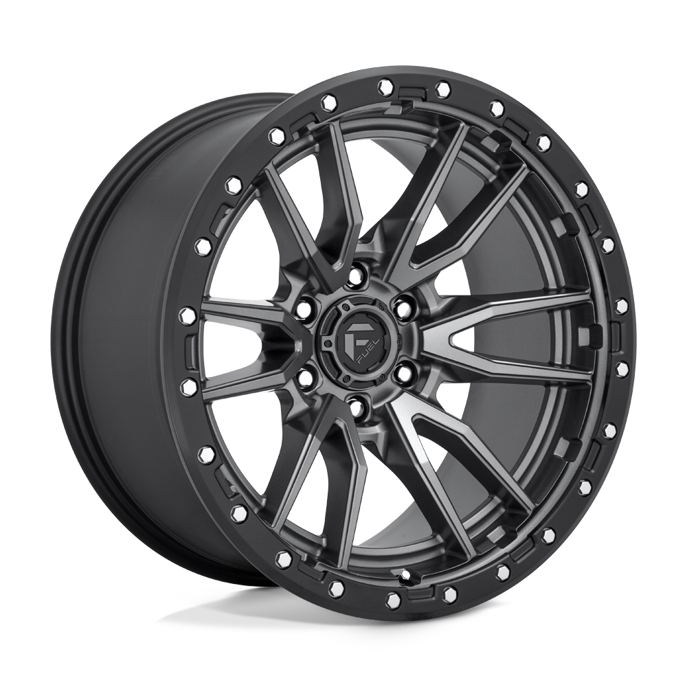 Fuel Wheels D68020008447 - Aluminum Wheels 20X10 Rebel D680 6 On 139.7 Matte Gunmetal Gray Black Bead Ring 106.1 Bore -18 Offset Fuel Off Road Wheels Fuel Wheels D68020008447 - Aluminum Wheels 20X10 Rebel D680 6 On 139.7 Matte Gunmetal Gray Black Bead Ring 106.1 Bore -18 Offset Fuel Off Road Wheels