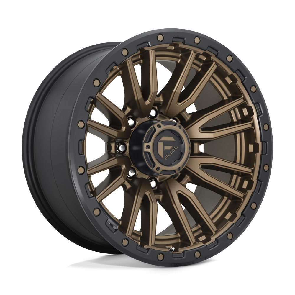 Fuel Wheels D68120008247 - Aluminum Wheels 20X10 Rebel D681 8 On 165.1 Matte Bronze Black Bead Ring 125.2 Bore -18 Offset Fuel Off Road Wheels