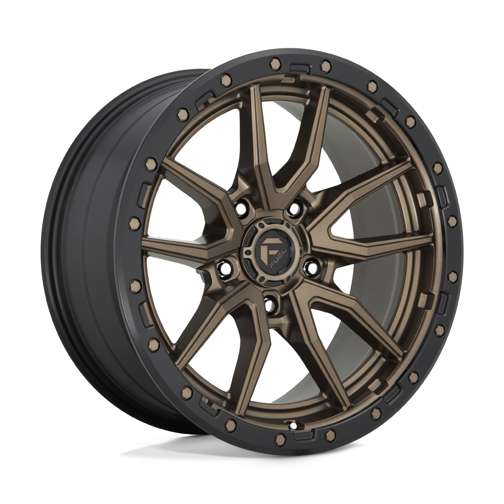 Fuel Wheels D68120905650 - Aluminum Wheels 20X9 Rebel D681 5 On 150 Matte Bronze Black Bead Ring 110.2 Bore 1 Offset Fuel Off Road Wheels