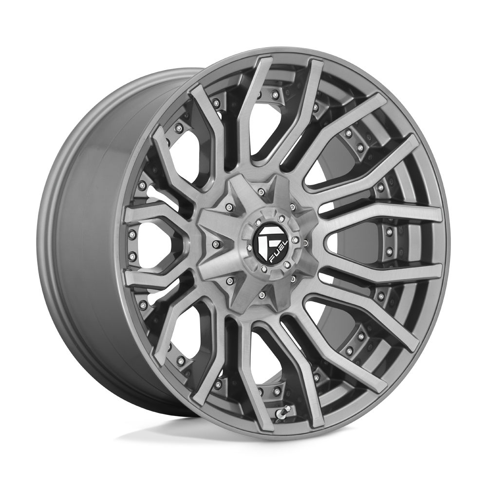 Fuel Wheels D71320001847 - Aluminum Wheels 20X10 Rage Platinum D713 8 On 180 Brushed Gunmetal Gray Tinted Clear 124.2 Bore -18 Offset Fuel Off Road Wheels Fuel Wheels D71320001847 - Aluminum Wheels 20X10 Rage Platinum D713 8 On 180 Brushed Gunmetal Gray Tinted Clear 124.2 Bore -18 Offset Fuel Off Road Wheels