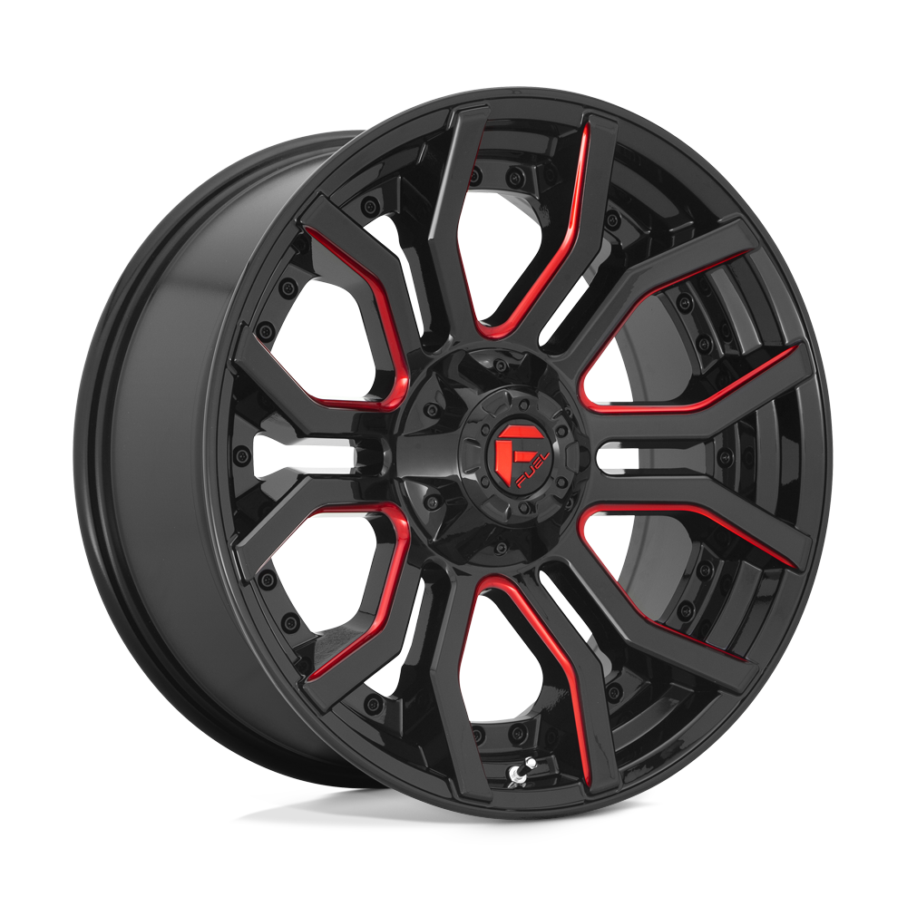 Fuel Wheels D71222008247 - D712 Rage 22X10 Gloss Black Red Tinted Clear
