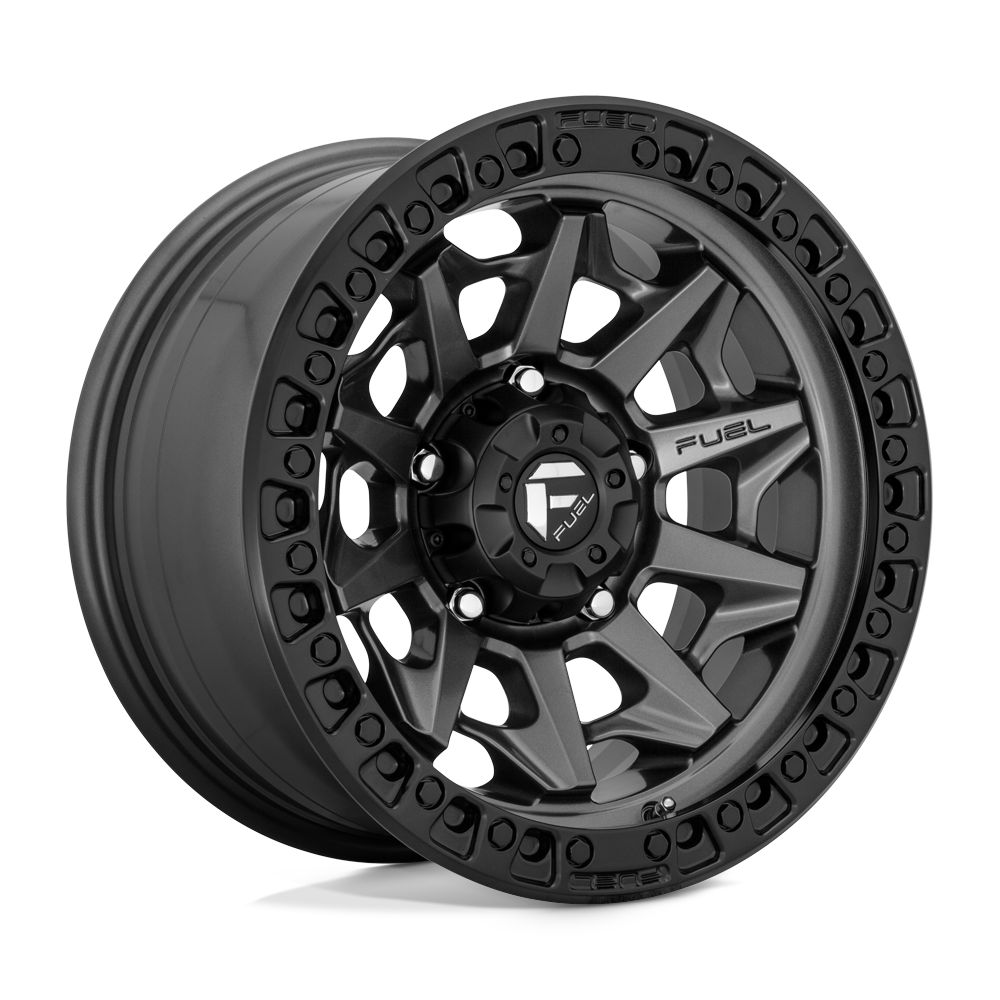 Fuel Wheels D71617908945 - Aluminum Wheels 17X9 Covert D716 6 On 135 Matte Gunmetal Gray Black Bead Ring 87.1 Bore -12 Offset Multi Spoke Fuel Off Road Wheels