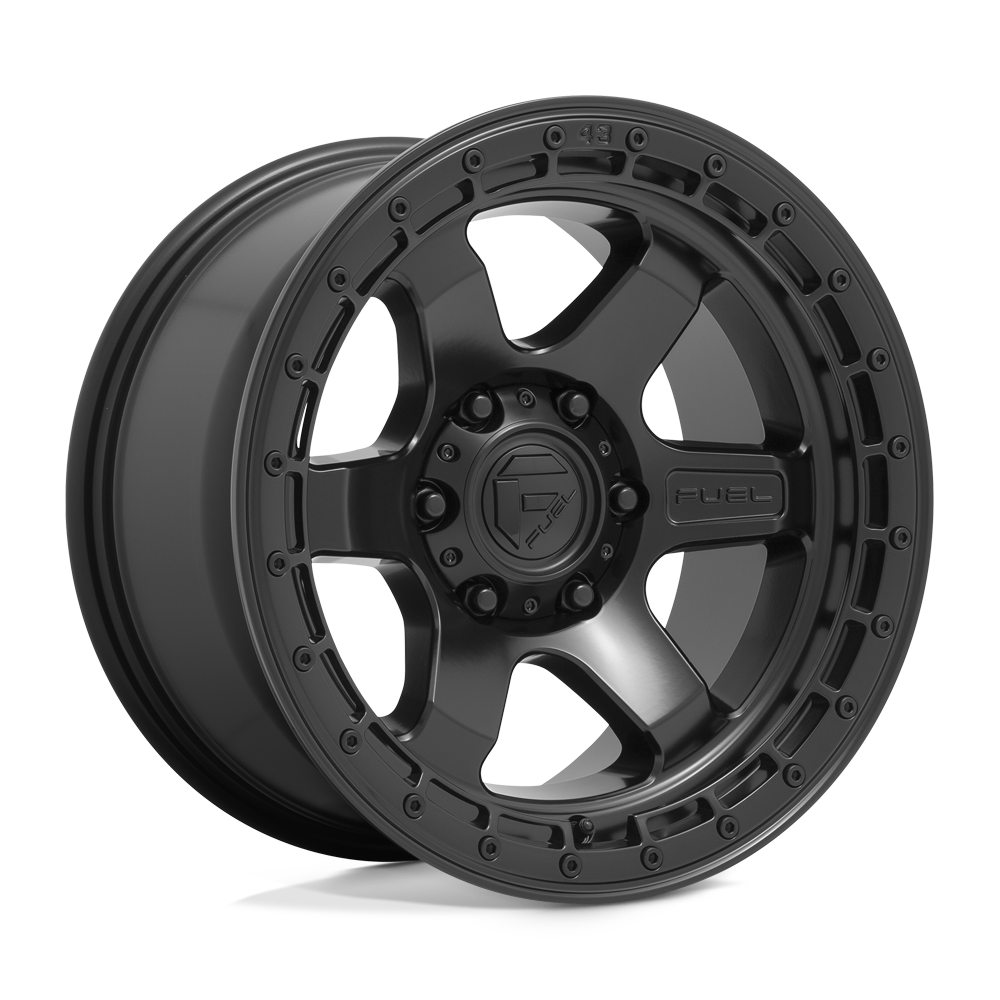 Fuel Wheels D75018907545 - Aluminum Wheels 18X9 Block D750 5 On 127 Matte Black/Black Ring 71.5 Bore -12 Offset 6 Spoke Fuel Off Road Wheels Fuel Wheels D75018907545 - Aluminum Wheels 18X9 Block D750 5 On 127 Matte Black/Black Ring 71.5 Bore -12 Offset 6 Spoke Fuel Off Road Wheels