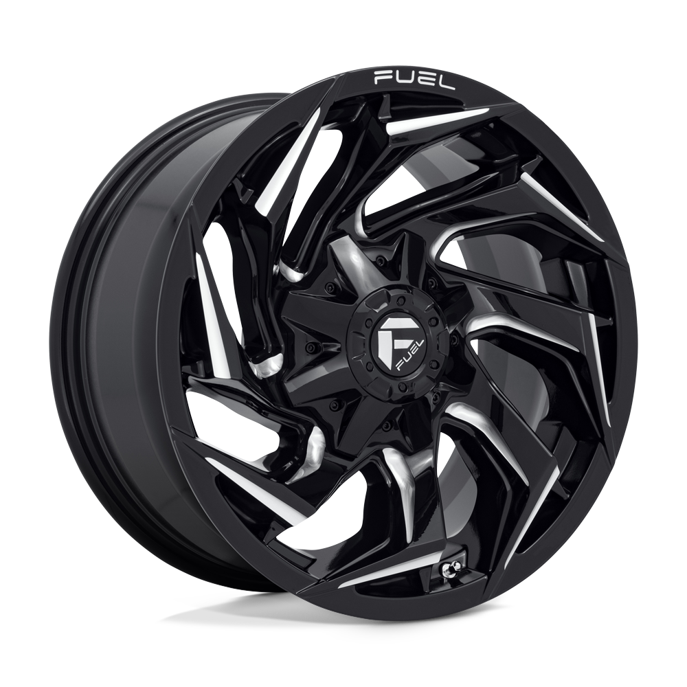 Fuel Wheels D75318909850 - Aluminum Wheels 18X9 Reaction D753 6 On 135/6 On 139.7 Gloss Black Milled 106.1 Bore 1 Offset Fuel Off Road Wheels