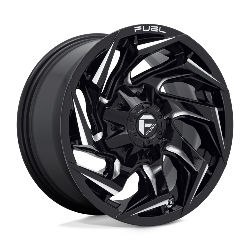 Fuel Wheels D75320007047 - Aluminum Wheels 20X10 Reaction D753 5 On 139.7/5 On 150 Gloss Black/Milled 110.2 Bore -18 Offset Fuel Off Road Wheels