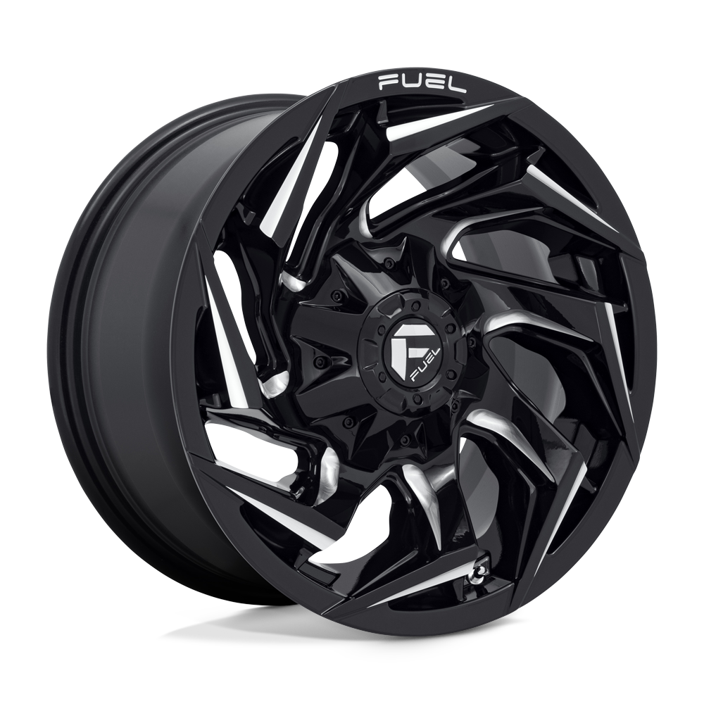 Fuel Wheels D75322001747 - Aluminum Wheels 22X10 Reaction D753 8 On 170 Gloss Black Milled 125.1 Bore -18 Offset Fuel Off Road Wheels