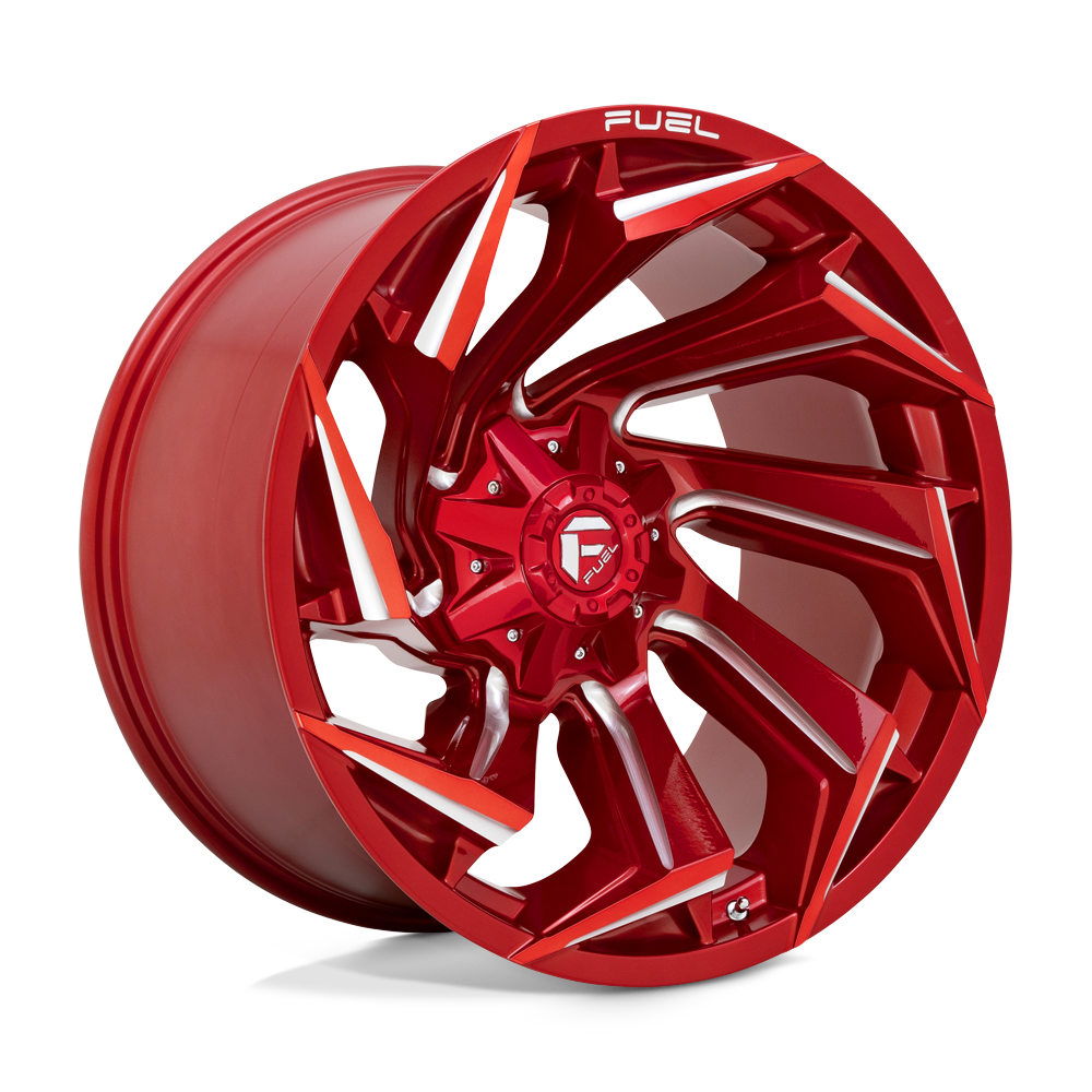 Fuel Wheels D75422208247 - Aluminum Wheels 22X12 Reaction D754 8 On 165.1 Candy Red Milled 125.2 Bore -44 Offset Fuel Off Road Wheels