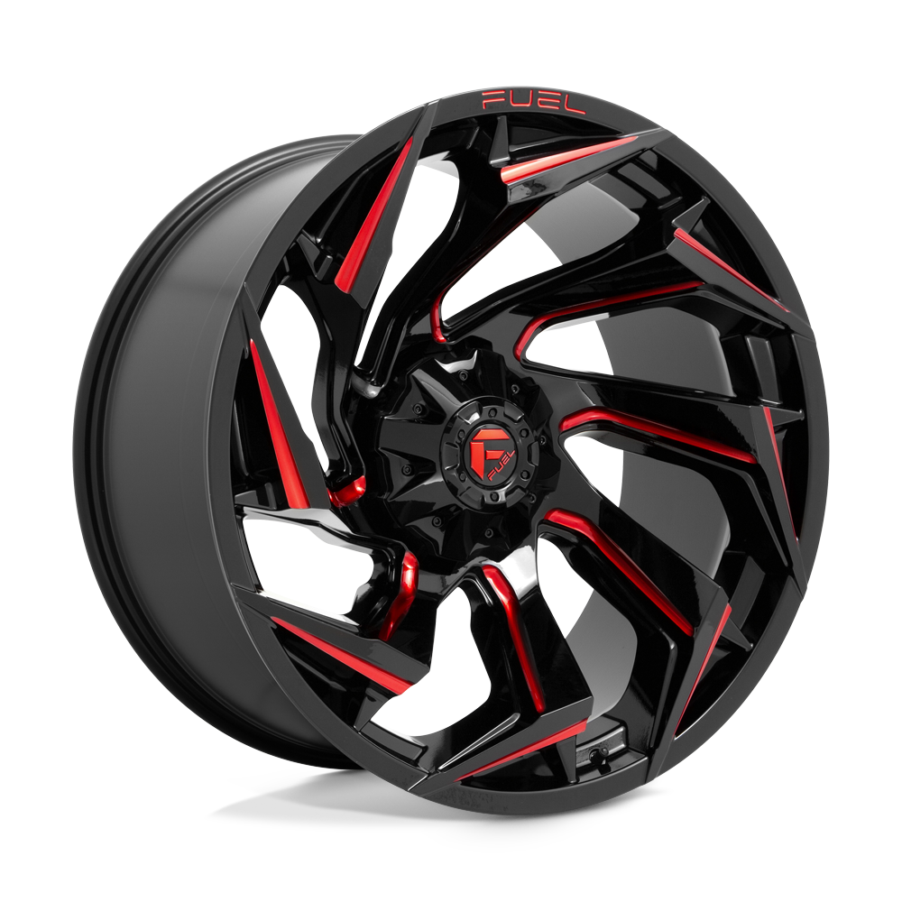 Fuel Wheels D75524201747 - Aluminum Wheels 24X12 Reaction D755 8 On 170 Gloss Black Milled Red Tint 125.1 Bore -44 Offset Fuel Off Road Wheels Fuel Wheels D75524201747 - Aluminum Wheels 24X12 Reaction D755 8 On 170 Gloss Black Milled Red Tint 125.1 Bore -44 Offset Fuel Off Road Wheels