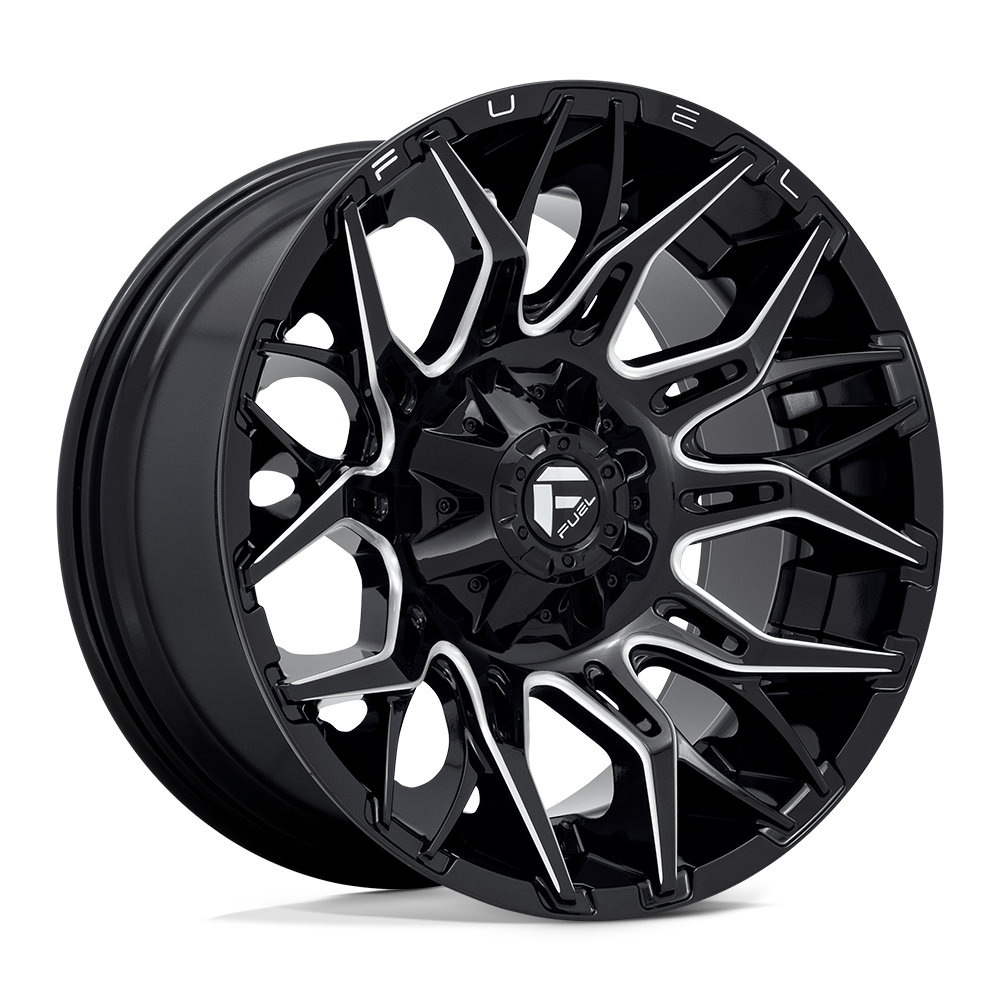 Fuel Wheels D76920009847 - Aluminum Wheels 20X10 Twitch D769 6 On 135/6 On 139.7 Gloss Black Milled 106.1 Bore -18 Offset Fuel Off Road Wheels