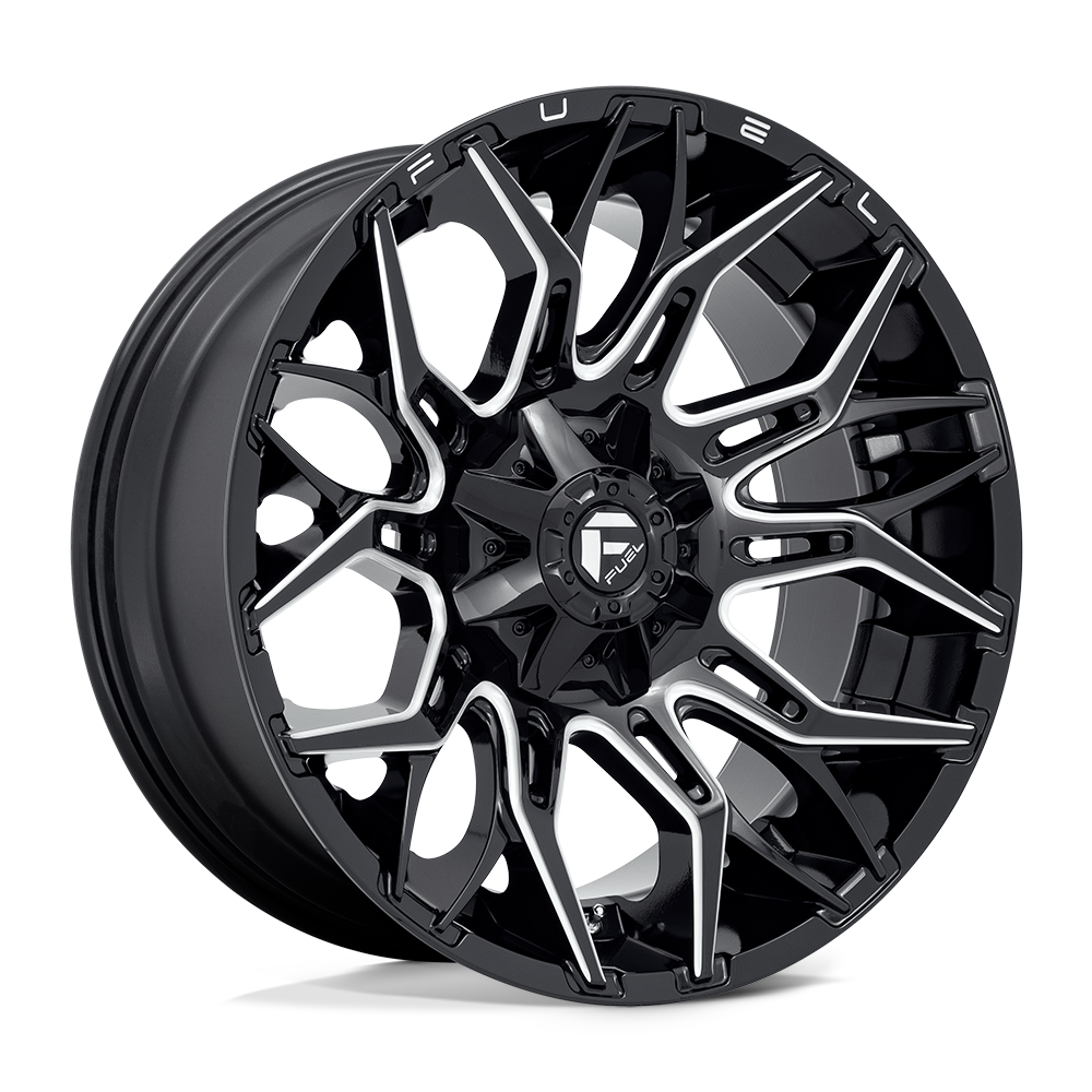 Fuel Wheels D76922001747 - Aluminum Wheels 22X10 Twitch D769 8 On 170 Gloss Black Milled 125.1 Bore -18 Offset Fuel Off Road Wheels Fuel Wheels D76922001747 - Aluminum Wheels 22X10 Twitch D769 8 On 170 Gloss Black Milled 125.1 Bore -18 Offset Fuel Off Road Wheels