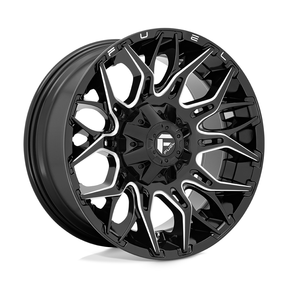 Fuel Wheels D76922007047 - Aluminum Wheels 22X10 Twitch D769 5 On 139.7/5 On 150 Gloss Black Milled 110.2 Bore -18 Offset Fuel Off Road Wheels