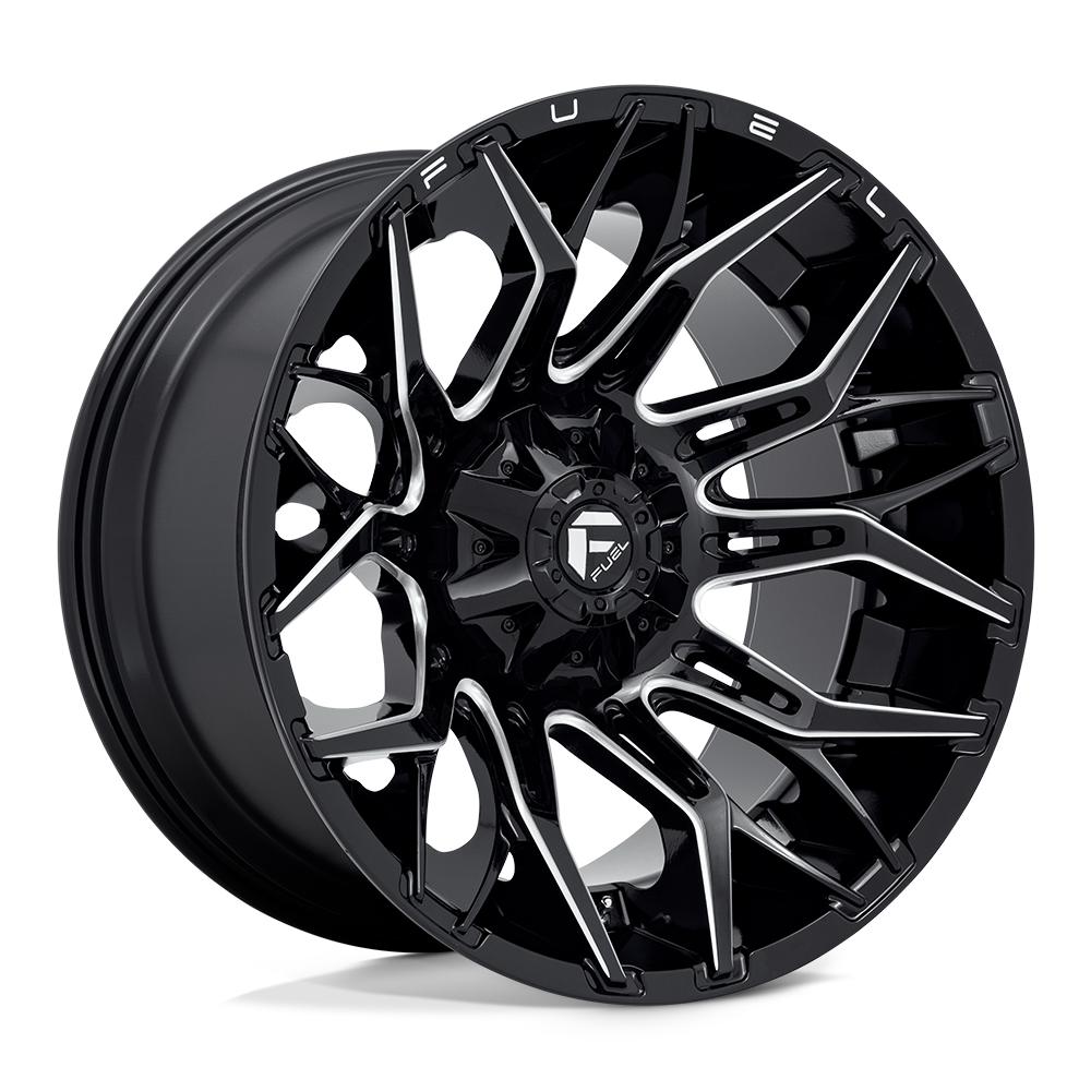 Fuel Wheels D76922201847 - Aluminum Wheels 22X12 Twitch D769 8 On 180 Gloss Black Milled 124.3 Bore -44 Offset Fuel Off Road Wheels Fuel Wheels D76922201847 - Aluminum Wheels 22X12 Twitch D769 8 On 180 Gloss Black Milled 124.3 Bore -44 Offset Fuel Off Road Wheels