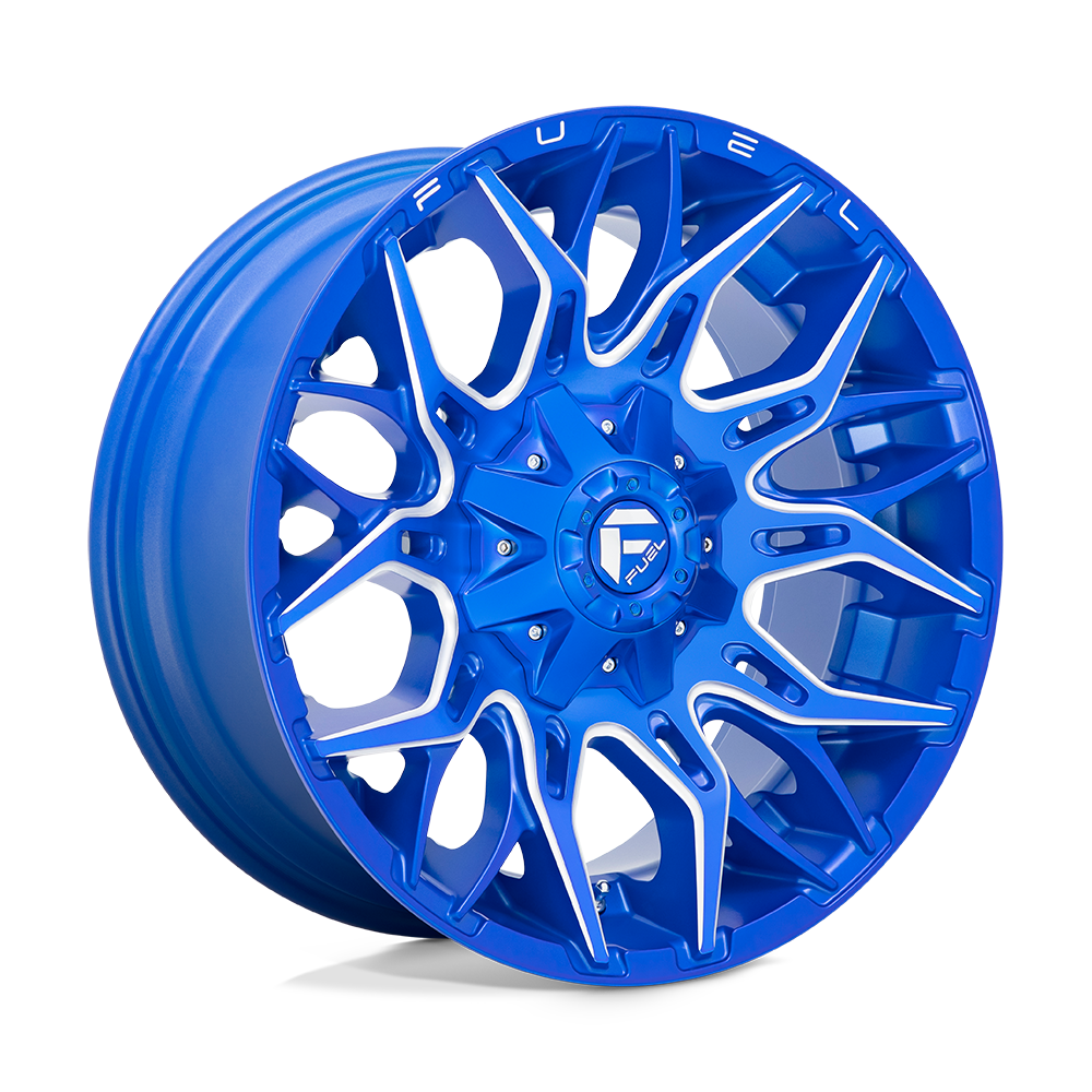 Fuel Wheels D77022207047 - Aluminum Wheels 22X12 Twitch D770 5 On 139.7/5 On 150 Anodized Blue MIlled 110.2 Bore -44 Offset Fuel Off Road Wheels