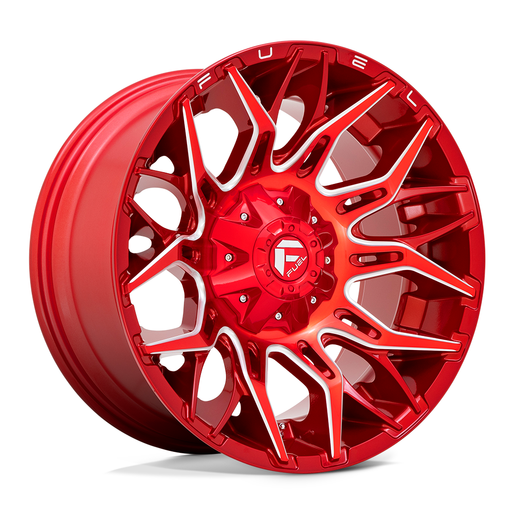 Fuel Wheels D77120007047 - Aluminum Wheels 20X10 Twitch D771 5 On 139.7/5 On 150 Candy Red Milled 110.2 Bore -18 Offset Fuel Off Road Wheels