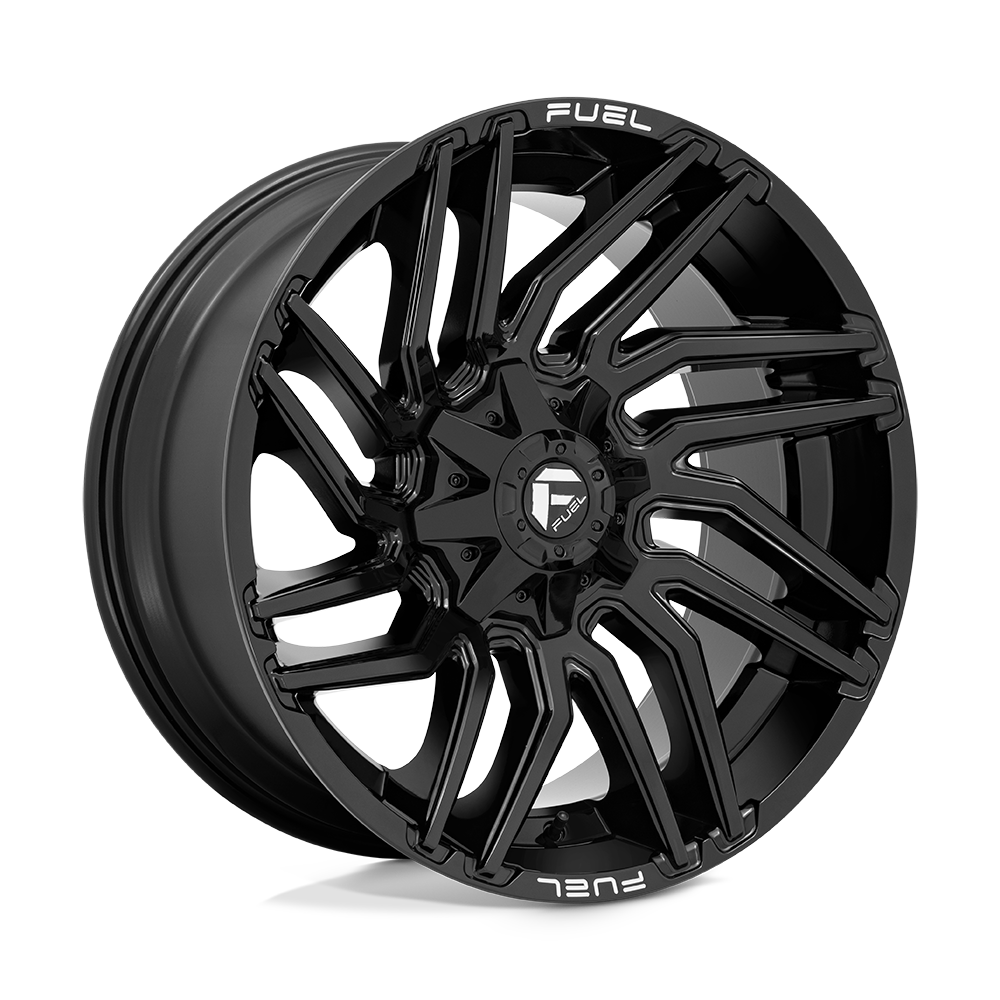 Fuel Wheels D77622001847 - Aluminum Wheels 22X10 Typhoon D776 8 On 180 Gloss Black 124.3 Bore -18 Offset Fuel Off Road Wheels