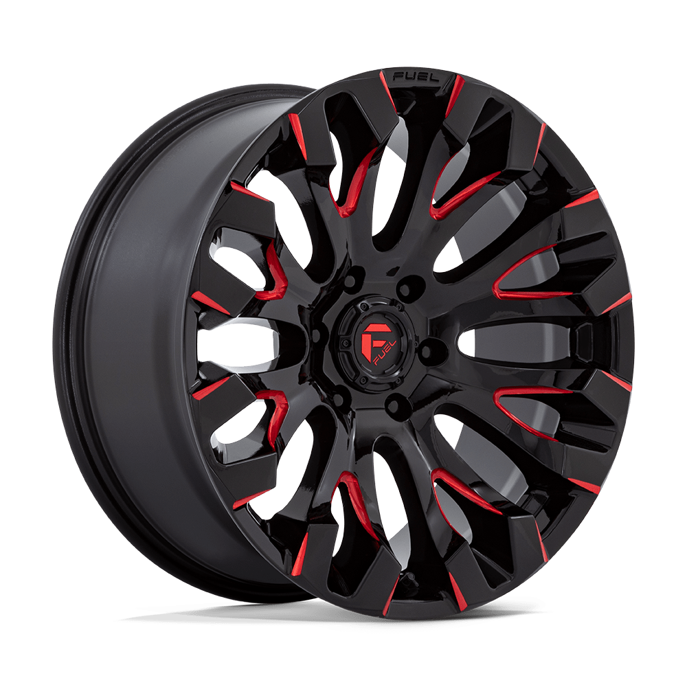 Fuel Wheels D82920908450 - Aluminum Wheels 20X9 Quake D829 6 On 139.7 Gloss Black Milled Red 106.1 Bore 1 Offset Fuel Off Road Wheels Fuel Wheels D82920908450 - Aluminum Wheels 20X9 Quake D829 6 On 139.7 Gloss Black Milled Red 106.1 Bore 1 Offset Fuel Off Road Wheels