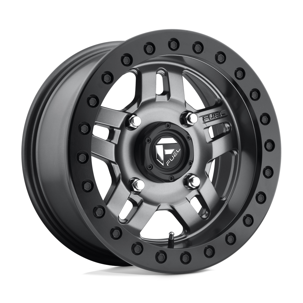 Fuel Wheels D9181470A643 - Aluminum Wheels 14X7 Anza UTV D918 4 On 136 Matt Anthracite Gray Beadlock 110.2 Bore 13 Offset 5 Spoke Fuel Off Road Wheels