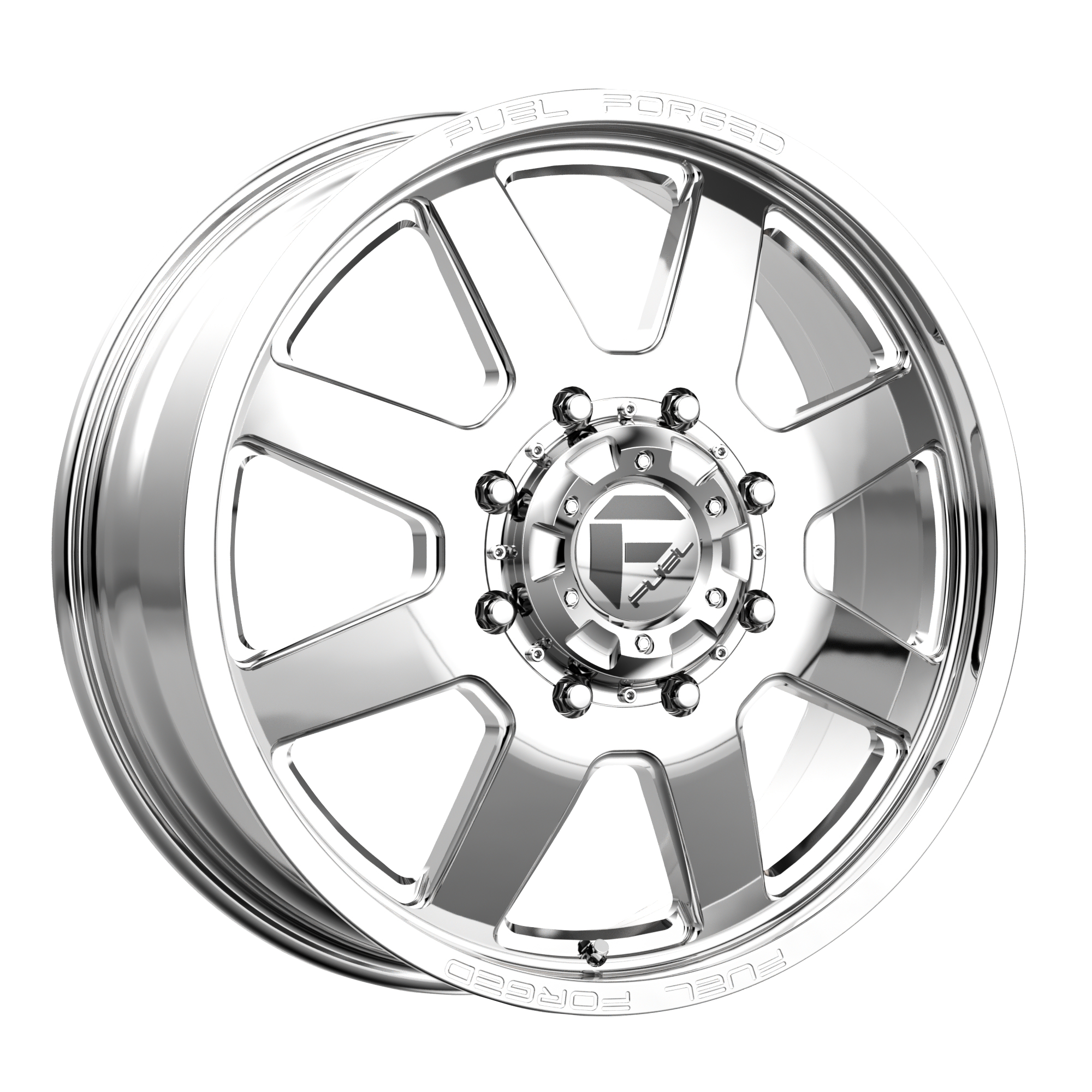Fuel Wheels DF0922829235 - Dually Wheels 22X8.5 FF09D Dually DE09 PO 8 On 200 Polished 142.2 Bore -202 Offset Outer Dually Fuel Off Road Wheels