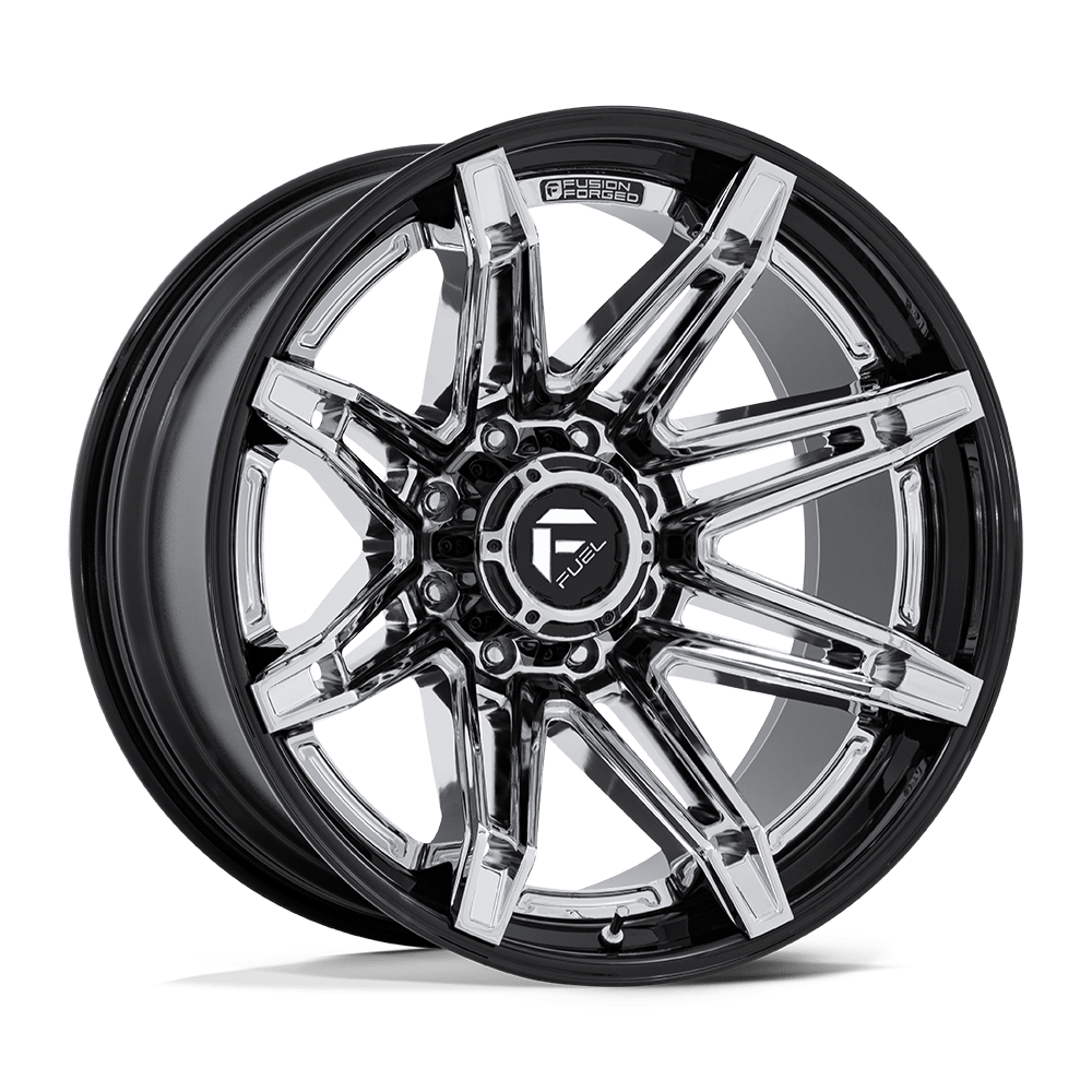 Fuel Wheels FC401PB24128744N - Aluminum Wheels 24X12 Brawl FC401PB 8 On 170 Chrome/Gloss Black Lip 125.1 Bore -44 Offset Fuel Off Road Wheels